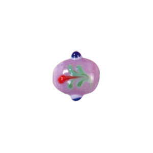 Tree or Flower design decorated Lampworked Glass Beads 5818