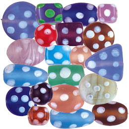 Dotted candy frosted Beads