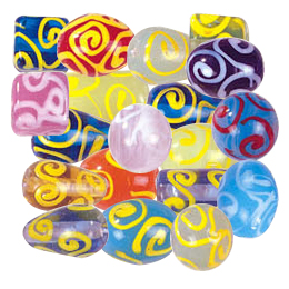 Swirly Glass Beads
