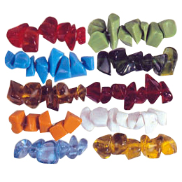 Irregular shaped tumbled Uncut Glass Beads