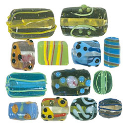 Stringer Lampworked Tube Glass Beads2