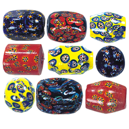 Millefiori large Furnace Glass Beads1