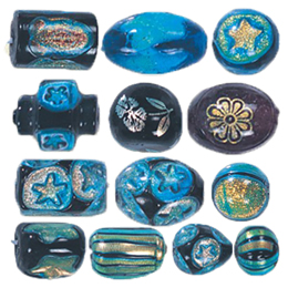 Handmade and Fused Semi Dichroic Glass Beads1