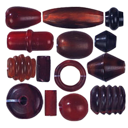 Natural Horn Beads Red
