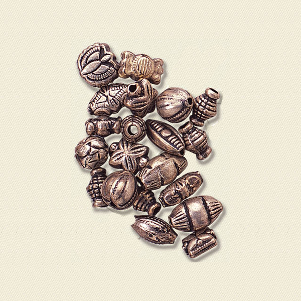 Metal Hollow Beads Mix 3014