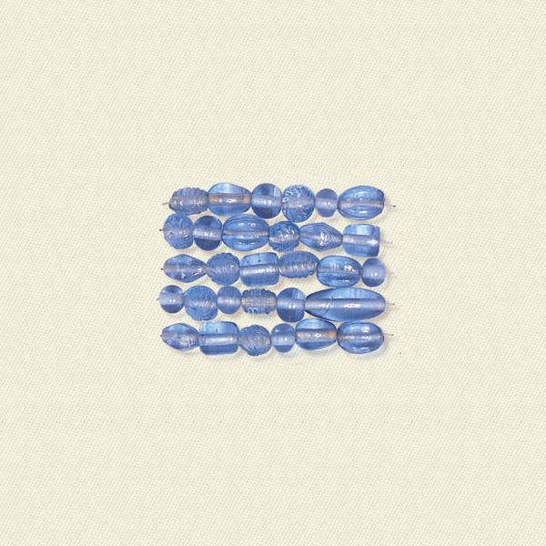 Basic Glass Beads Plain Sky Blue Mix 3024