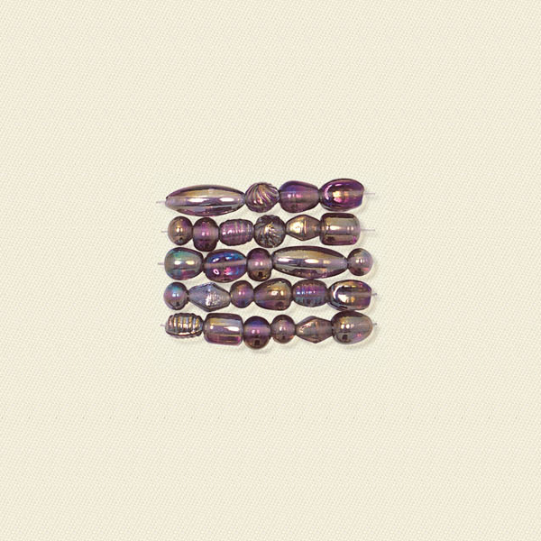 Basic Glass Beads Iridescent Amythyst Mix 3045