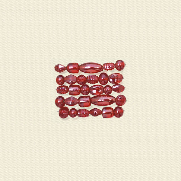 Basic Glass Beads AB Ruby Red Mix 3051
