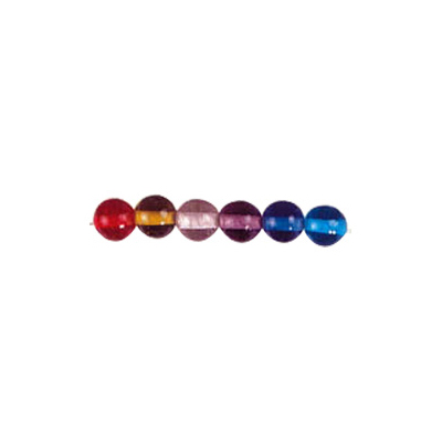 Round 6mm Plain Glass Beads Mixed Colors 3067
