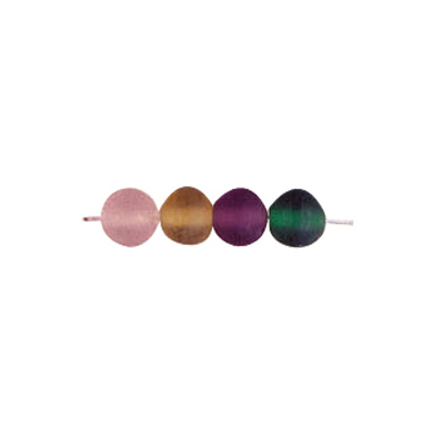 Round 8mm Frost Glass Beads Mixed Colors 3072