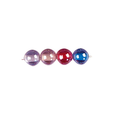 Round 10mm AB Luster Glass Beads Mixed Colors 3077
