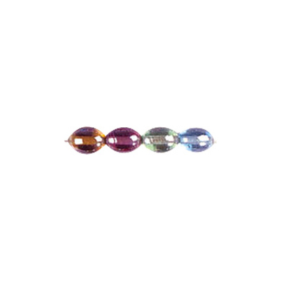 Oval 6x8mm AB Luster Glass Beads Mixed Colors 3085