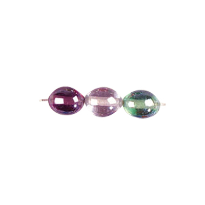 Oval 10x13mm AB Luster Glass Beads Mixed Colors 3093