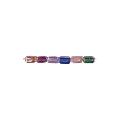 Brick 4x6mm AB Luster Glass Beads Mixed Colors 3109