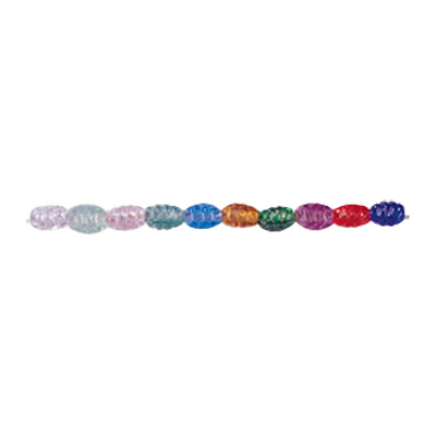 Threaded Oval Glass Beads 3288