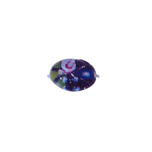 2 tone 50 or 50 Blue Stone Stringer Lampwork Glass Beads 3468