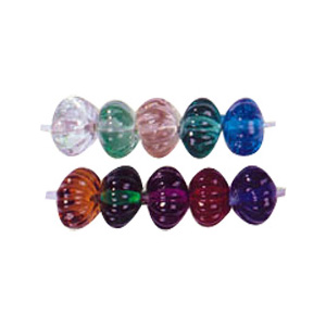 Melon Glass Beads 3214