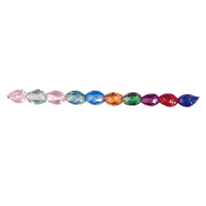 Faceted Oval Glass Beads 3226