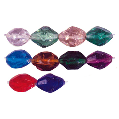 Faceted Oval Glass Beads 3240
