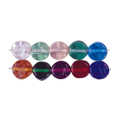 Flat Round Glass Beads 3275