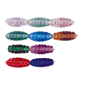 Threaded Oval Glass Beads 3303