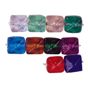 Faceted Square Glass Beads 3350