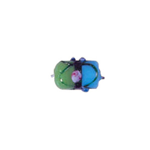 2 tone 50 or 50 Blue Stone Stringer Lampwork Glass Beads 3481