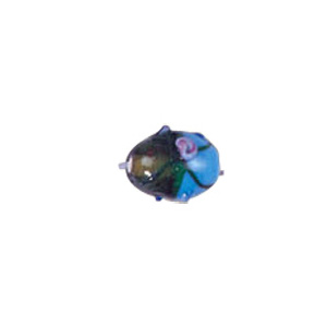 2 tone 50 or 50 Blue Stone Stringer Lampwork Glass Beads 3483