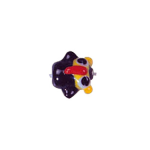Fish Beads with Lampworked Glass Stringer 3486