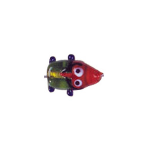 Fish Beads with Lampworked Glass Stringer 3493