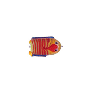 Fish Beads with Lampworked Glass Stringer 3495