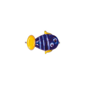 Fish Beads with Lampworked Glass Stringer 3497
