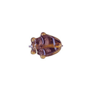 Fish Glass Beads with Lampworked Feather 3507
