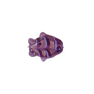Fish Glass Beads with Lampworked Feather 3510