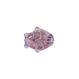 Fish Glass Beads with Lampworked Feather 3512