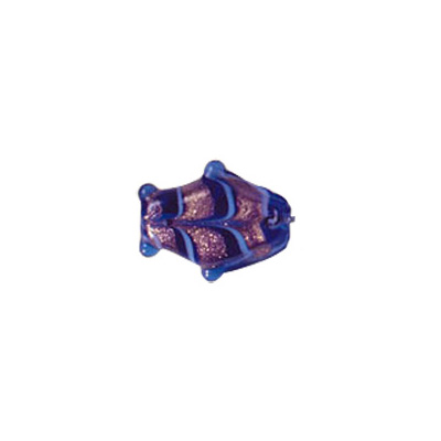 Fish Glass Beads with Lampworked Feather 3516