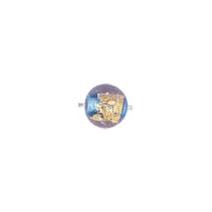 Gold Foiled Glass Beads with Colored baseline 3541