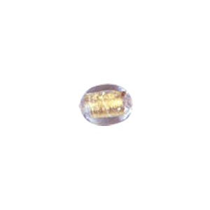 Gold Foiled Glass Beads with Colored baseline 3546