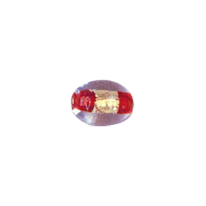 Gold Foiled Glass Beads with Colored baseline 3552