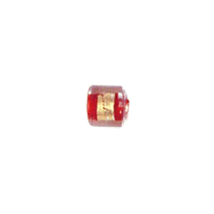 Gold Foiled Glass Beads with Colored baseline 3555