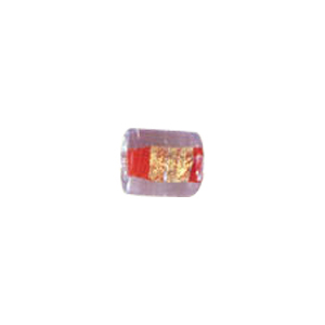 Gold Foiled Glass Beads with Colored baseline 3558
