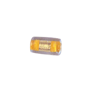 Gold Foiled Glass Beads with Colored baseline 3578