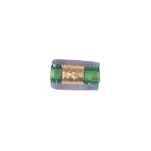 Gold Foiled Glass Beads with Colored baseline 3580