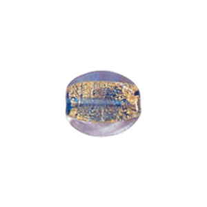 Gold Foiled Glass Beads with Colored baseline 3599
