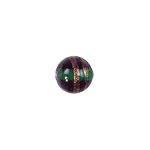 Basic Gold stone Striped Glass Beads 3637