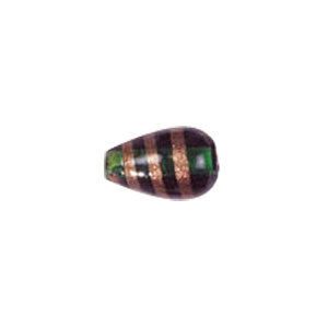Basic Gold stone Striped Glass Beads 3653