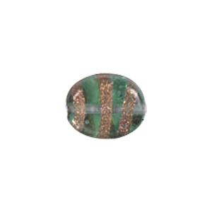 Basic Gold stone Striped Glass Beads 3688