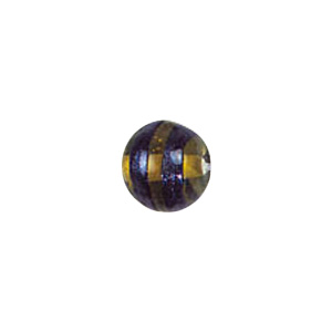 Blue Stone Striped Glass Beads 3705