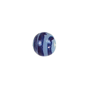 Blue Stone Striped Glass Beads 3706