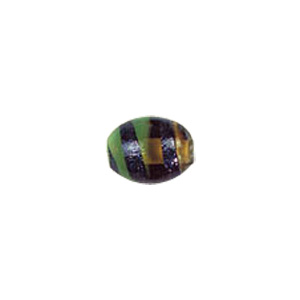 Blue Stone Striped Glass Beads 3709